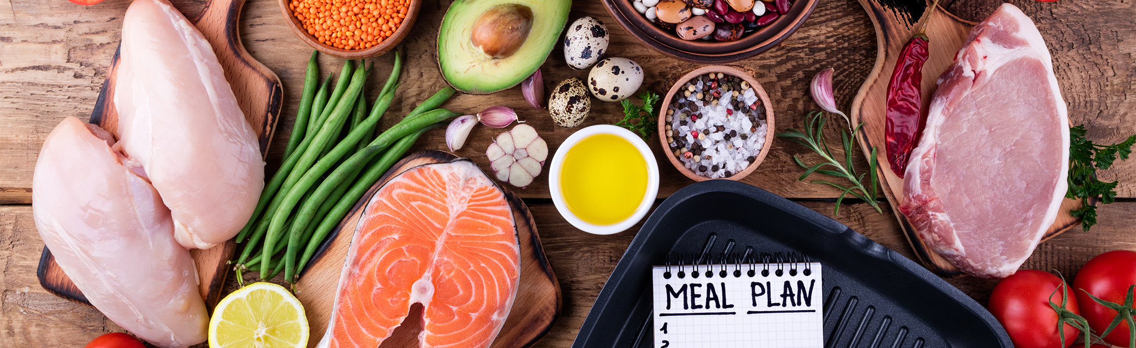 Text graphic reading “Save Time, Money, & Calories through Meal Planning,” representing healthy eating, budgeting, and efficient meal prep for a balanced lifestyle.