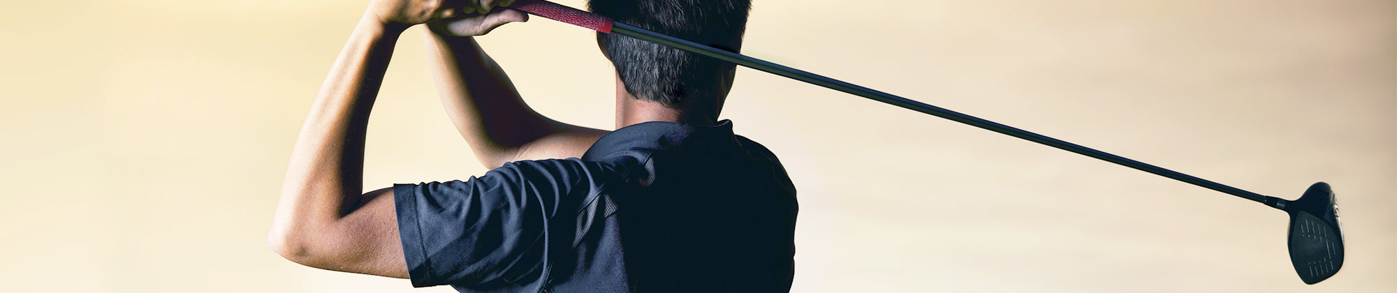 Active lifestyle banner featuring a man swinging a golf club on a course; no visible text, highlighting mobility, performance, and joint support for recreational activities.