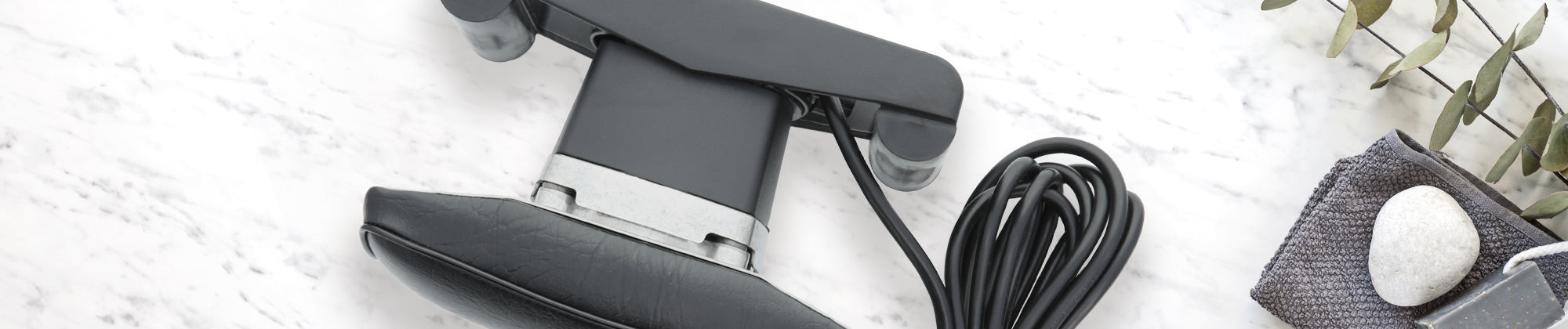 Core Products Jeanie Rub massager shown on a neutral surface with power cord and accessories; no visible text, highlighting deep tissue massage, muscle relief, and therapeutic comfort.