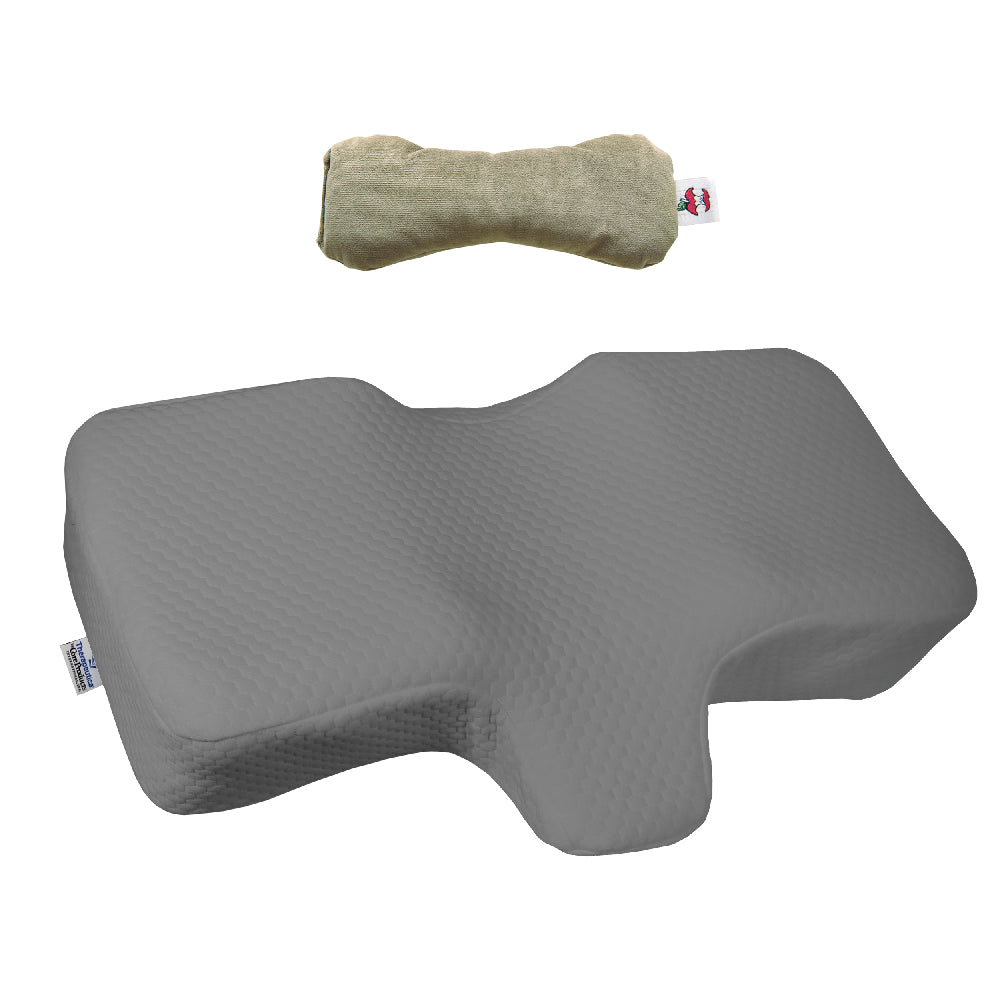 Therapeutica Pillow, Orthopedic Support - Gray & Core Products MicroBeads Dry Eye Compress Moist Heat Pack Bundle