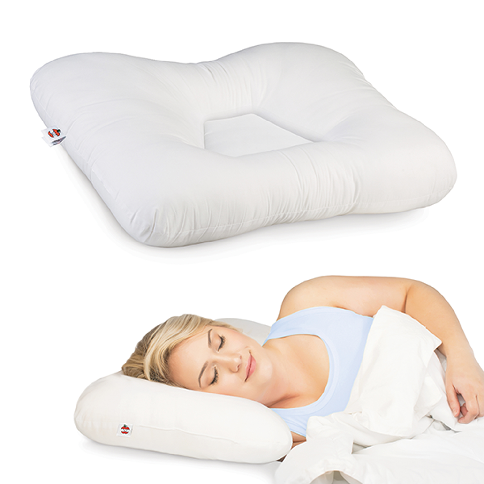 Tri-Core Organic shell Cervical Pillow Great for Orthopedic Support