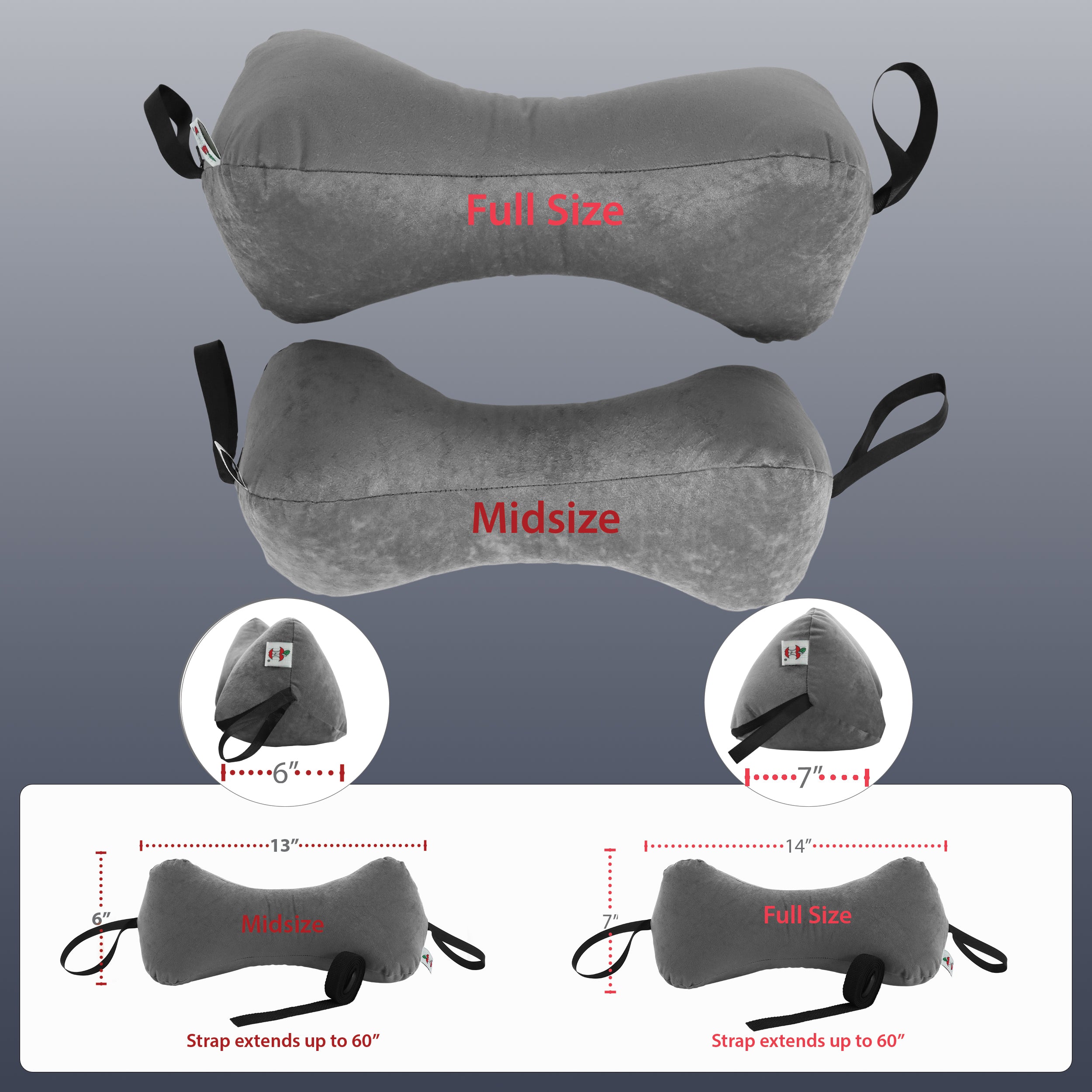 Sleep Log Chiropractic Bone Shaped Neck & Cervical Pillow- Lumbar Support