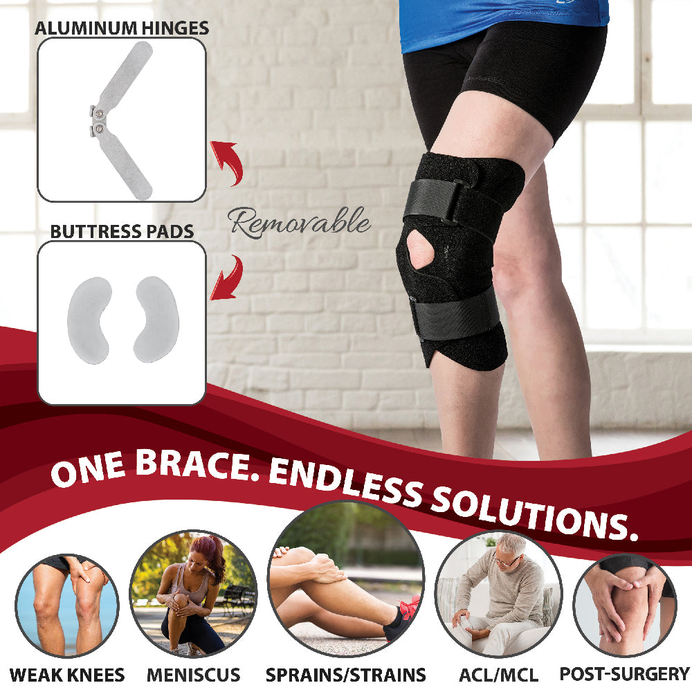 Swede-O Front Close Knee Brace with Hinges