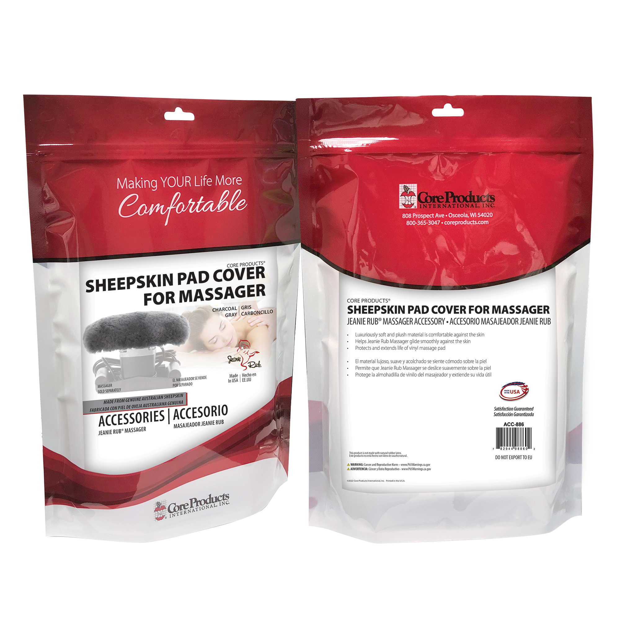 Jeanie Rub Sheepskin Pad Cover