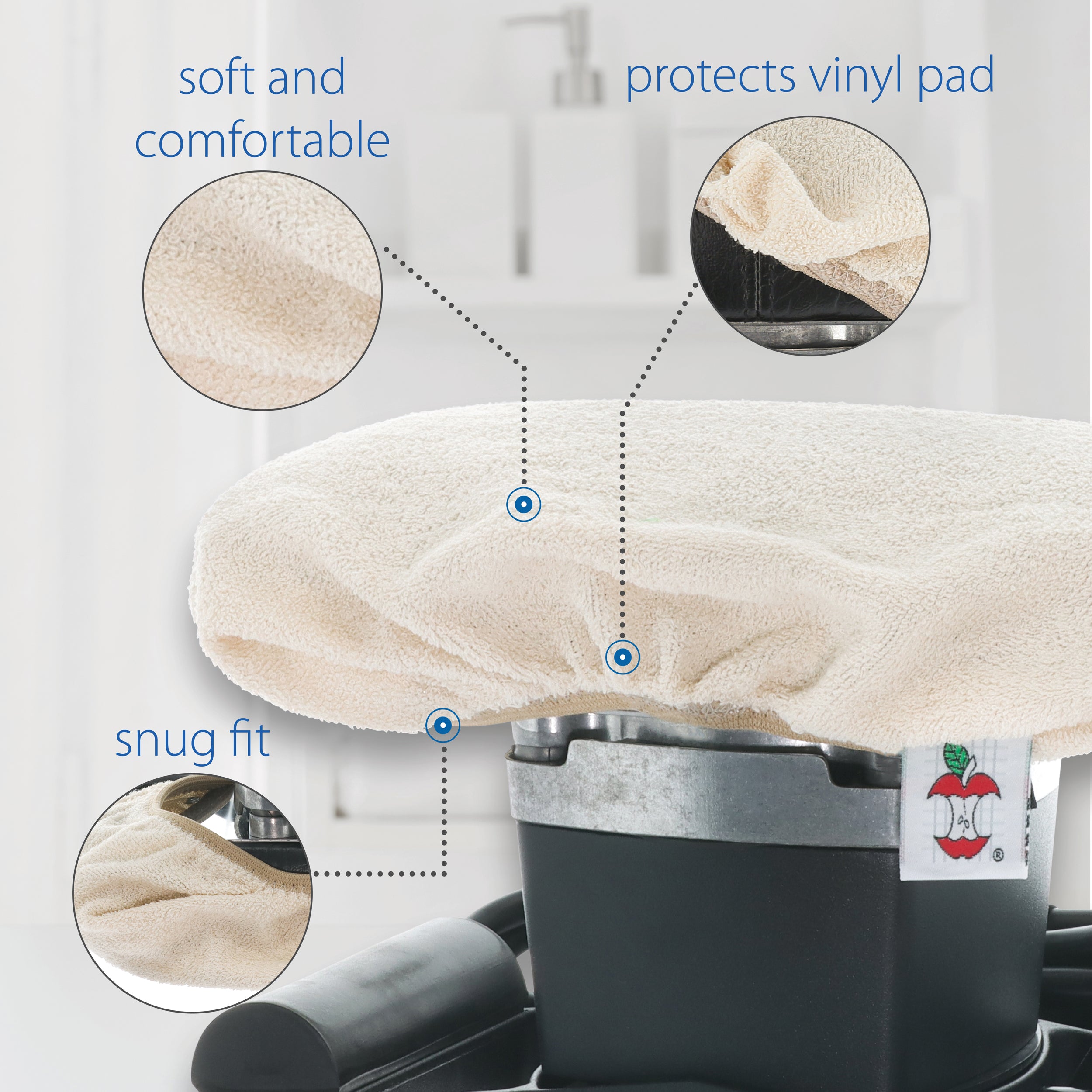 Jeanie Rub Terry Cloth Massage Pad Covers - 3 Pack