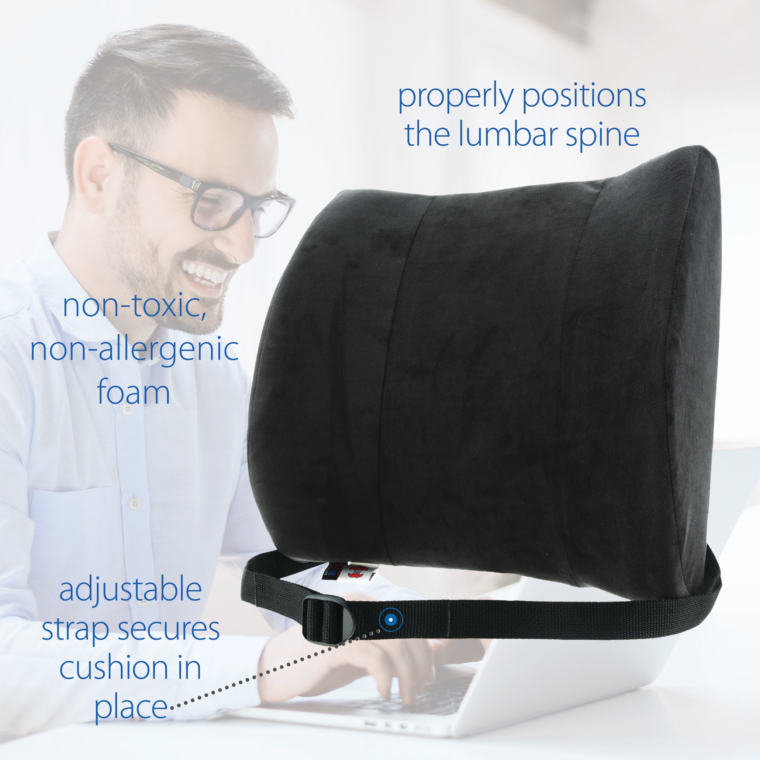 Sitback Rest Deluxe Lumbar Support Cushion