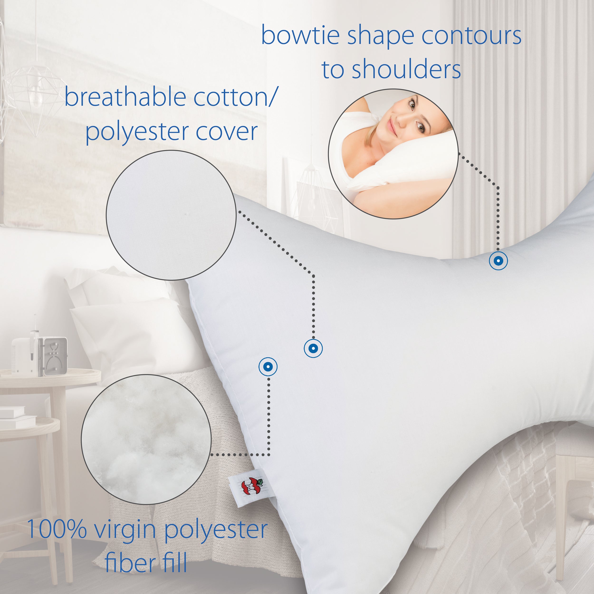 Bowtie Pillow Cervical Support Pillow