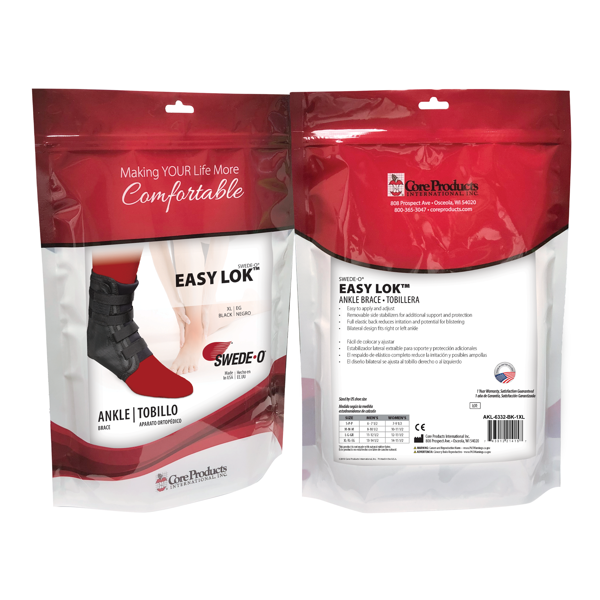 Swede-O Easy Lok Ankle Brace