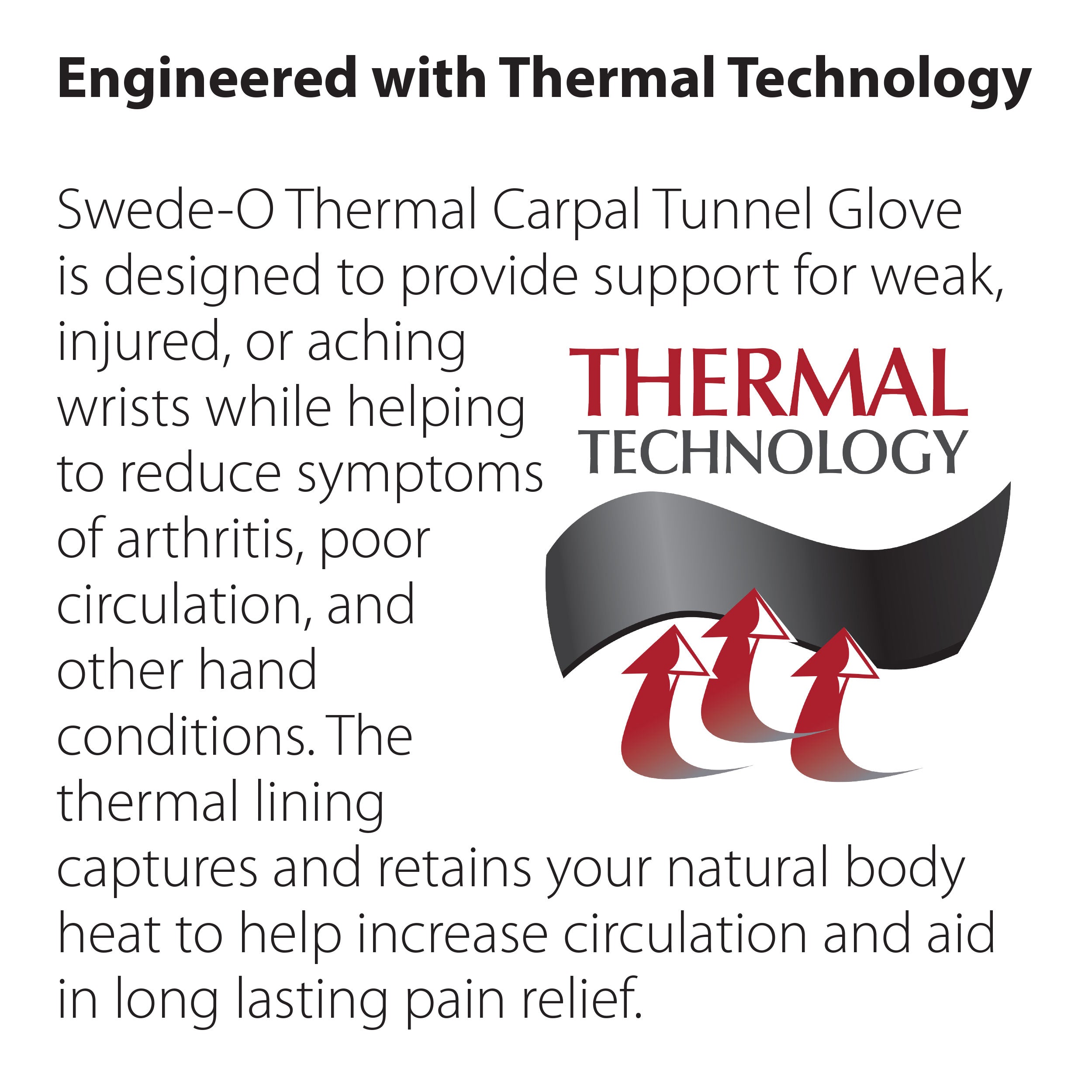 Swede-O Thermal Carpal Tunnel Glove- 2XLarge