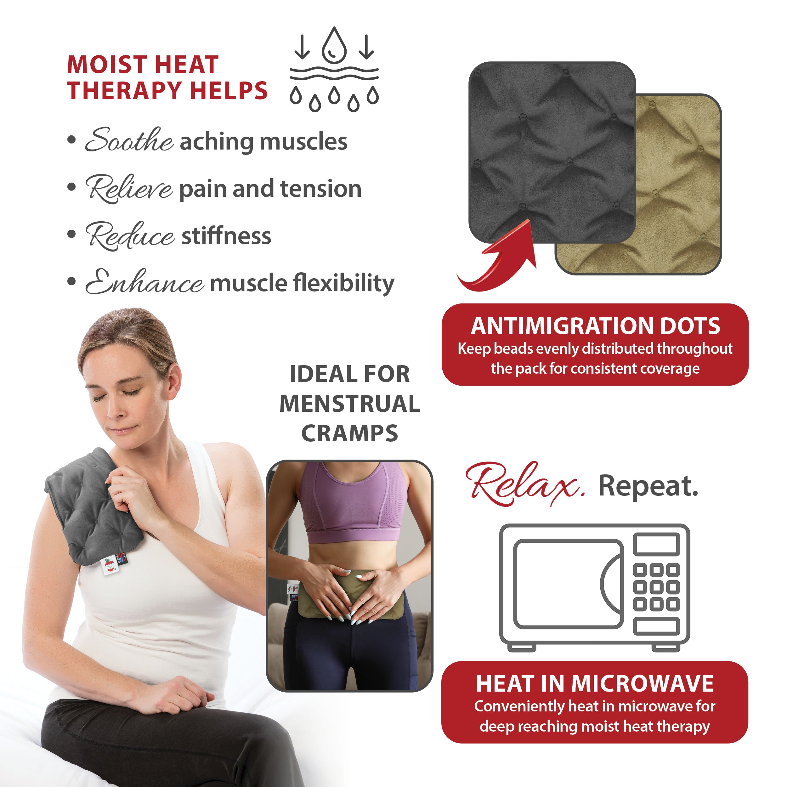 MicroBeads Moist Heat Therapy Packs