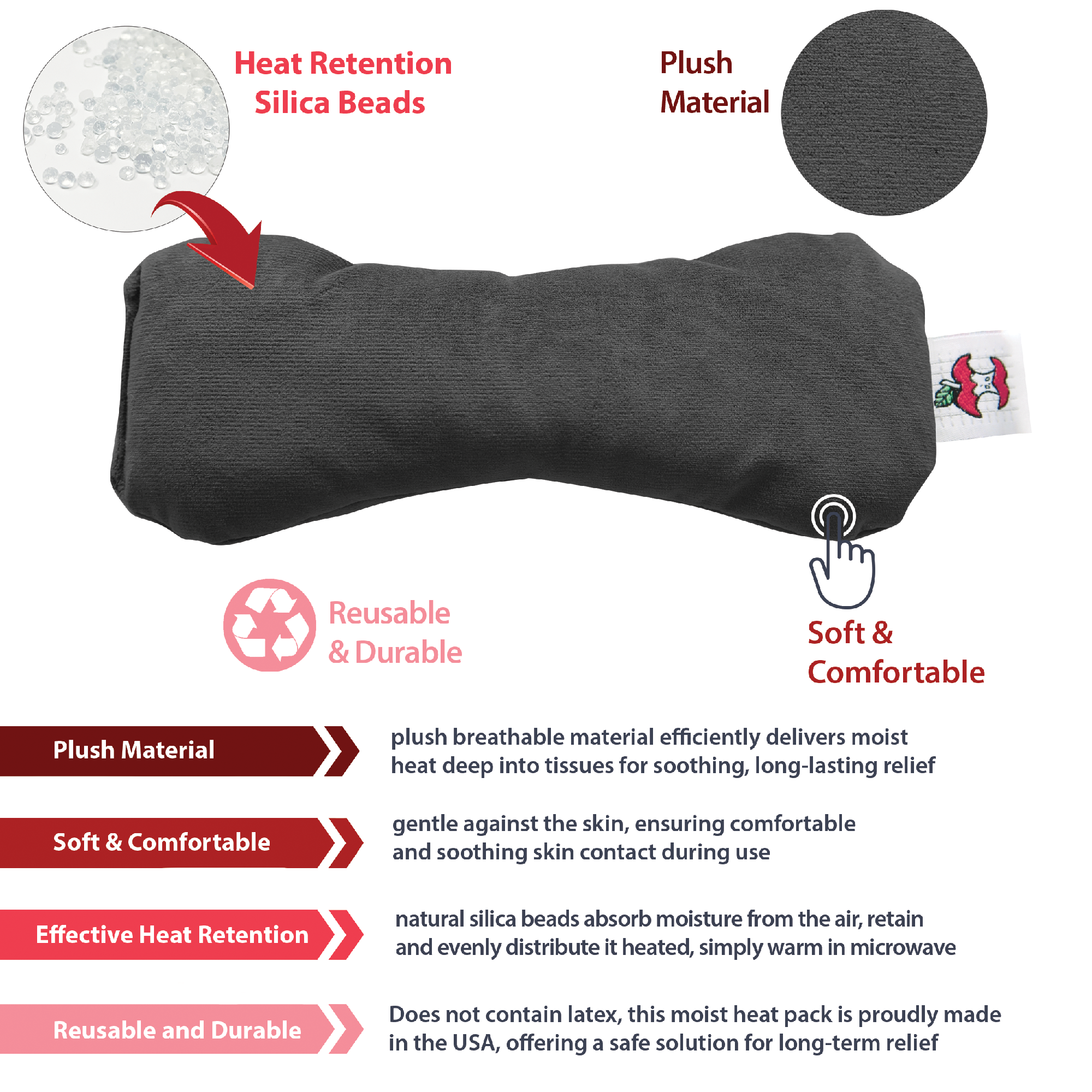 Jeanie Rub Variable Speed Massager MicroBeads Dry Eye Compress Moist Heat Pack Bundle