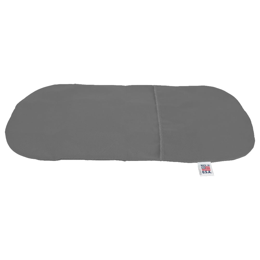 Core Products gray pillowcase designed to fit the Jackson Roll Positioning Pillow, shown laying flat with a soft, smooth fabric finish. The case provides a clean, protective cover for the Jackson Roll and features a visible tag with the Core Products apple logo for brand identification.