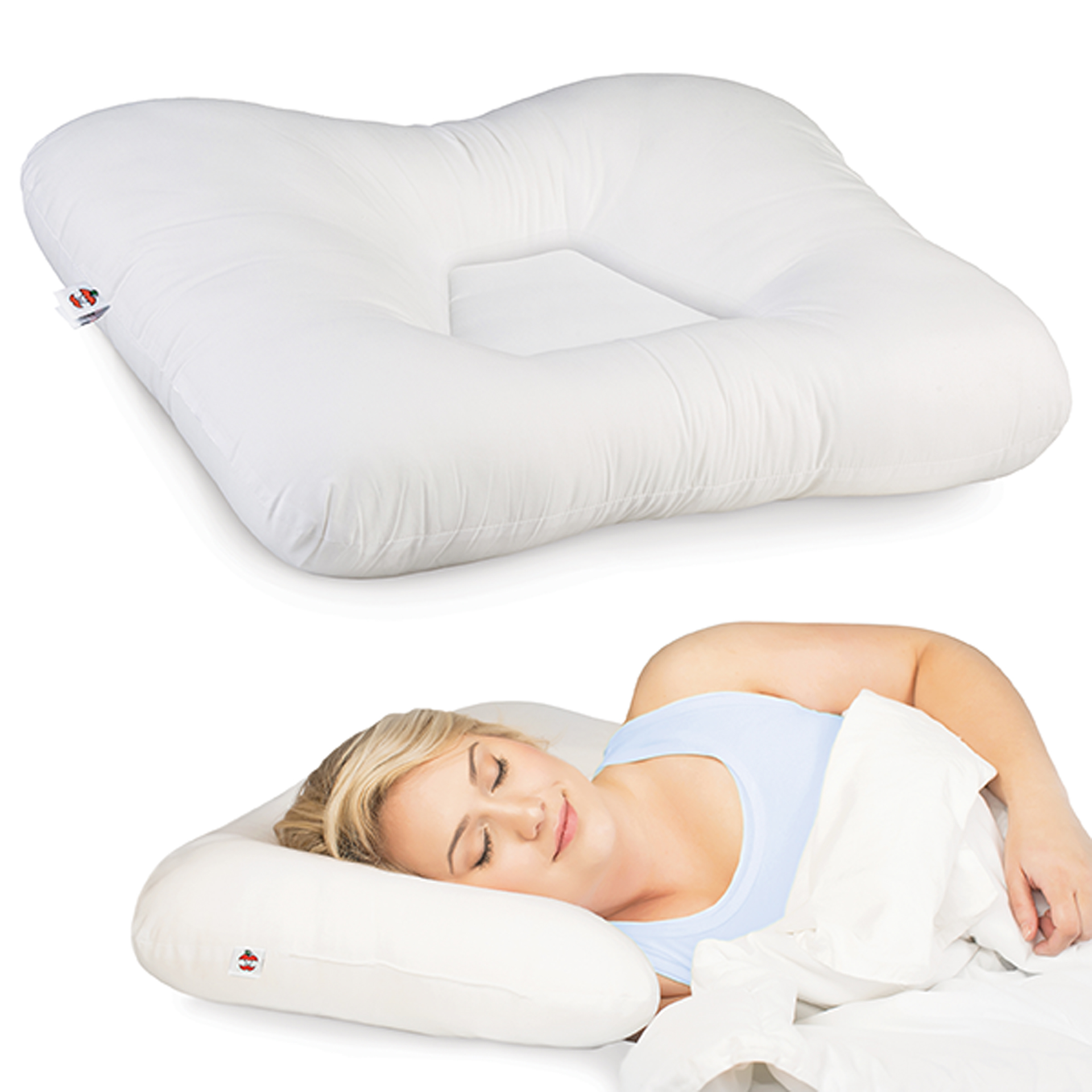 Tri-Core Organic shell Cervical Pillow Great for Orthopedic Support