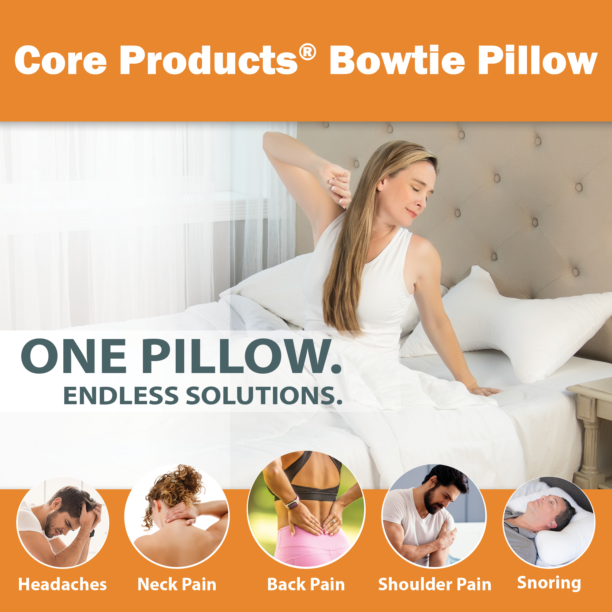 Bowtie Pillow Cervical Support Pillow