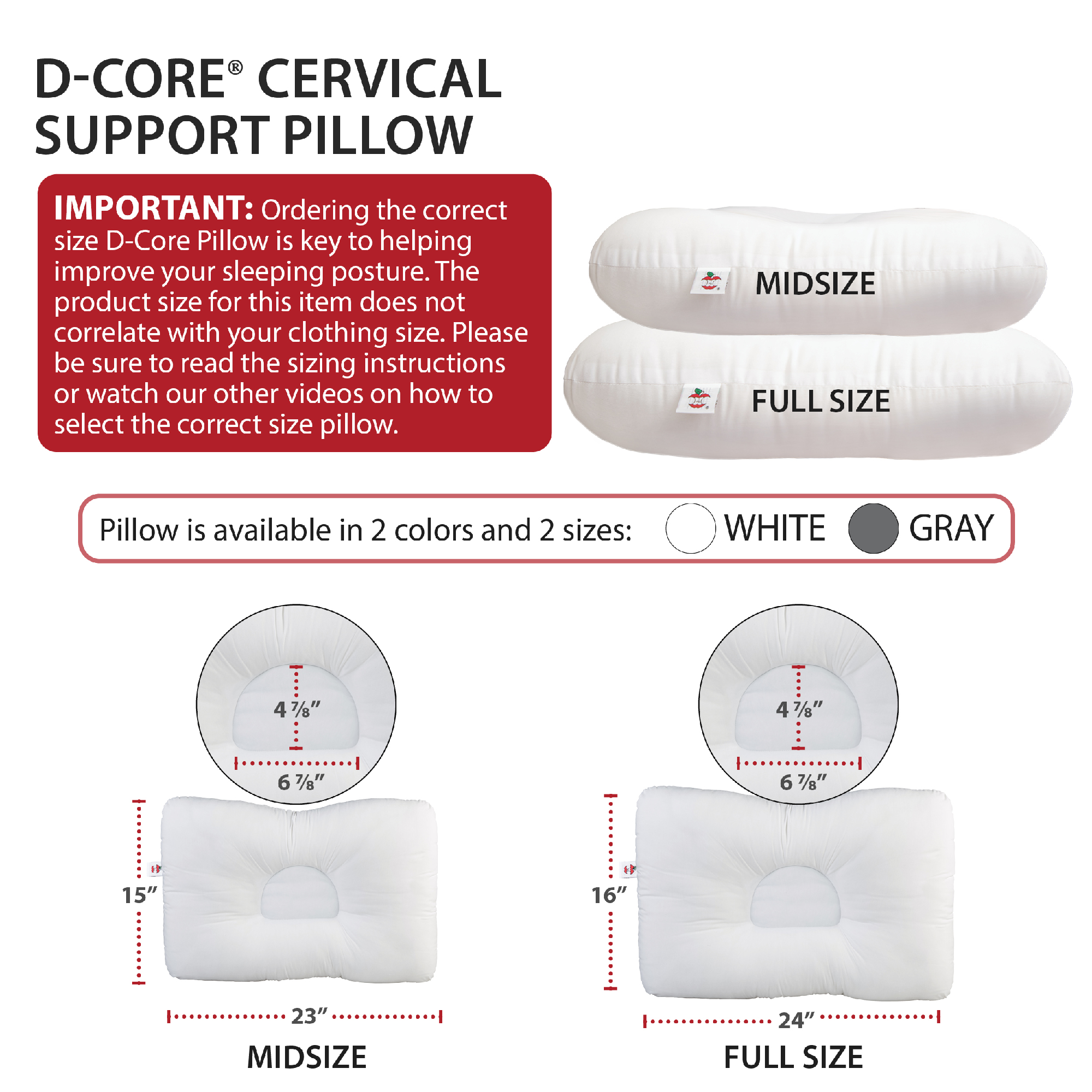 D-Core Cervical Support Pillow