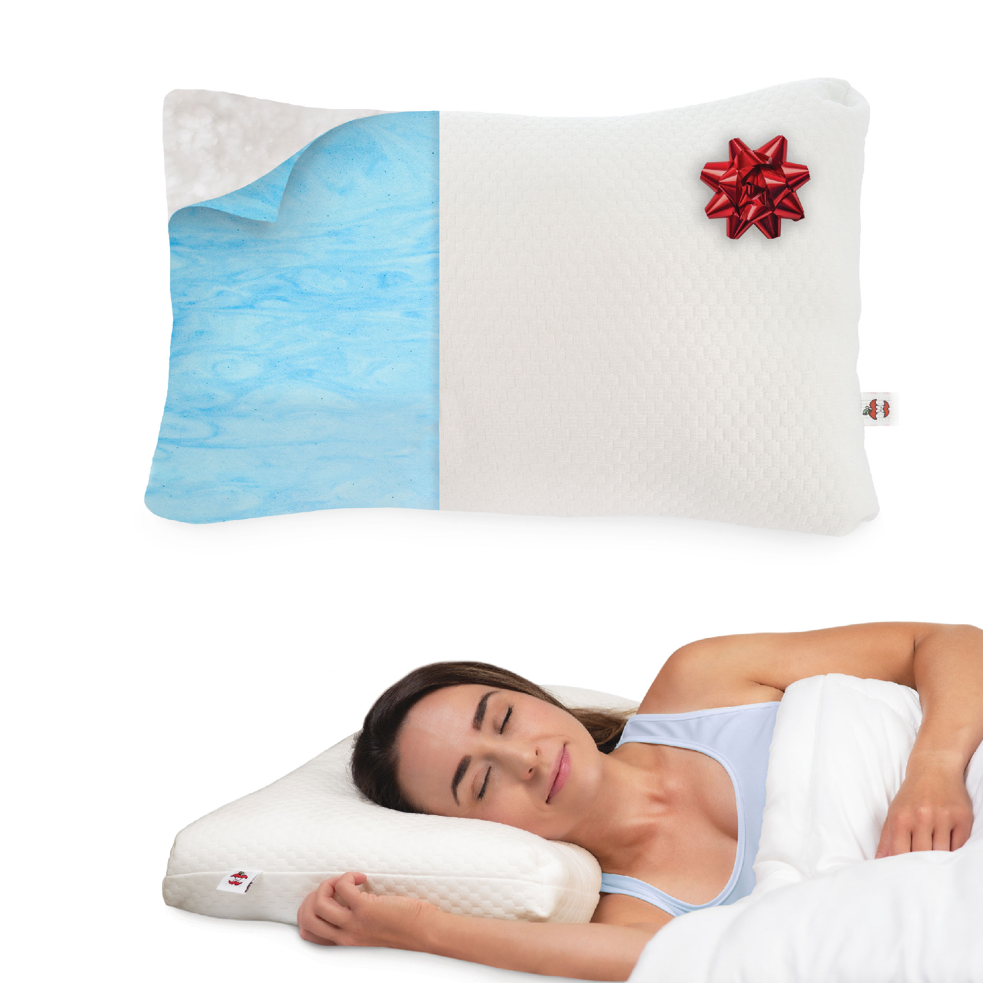 Pillow Deals Down Supply Overstuffed Gel Fiber Pillows Adjust-A