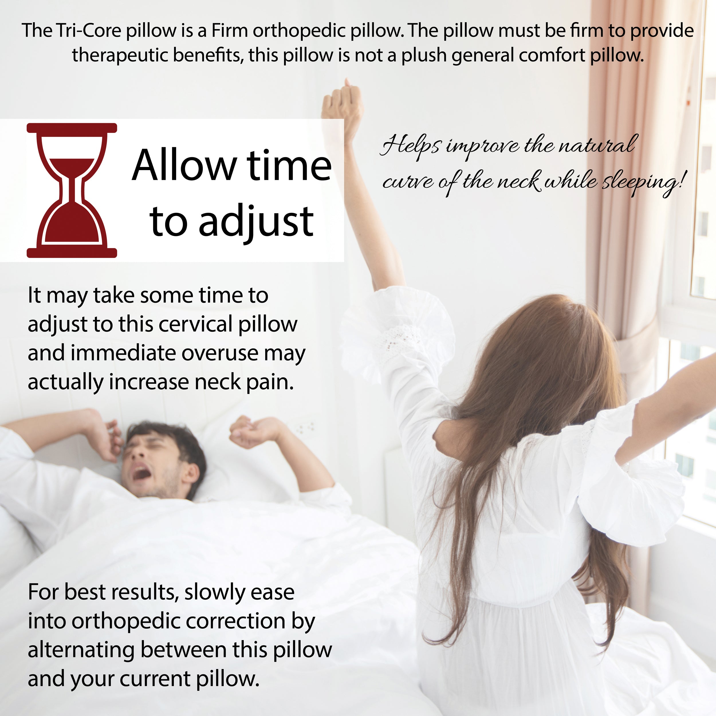 Tri-Core Cervical Support Pillow - Midsize - Firm & Travel Core Combo
