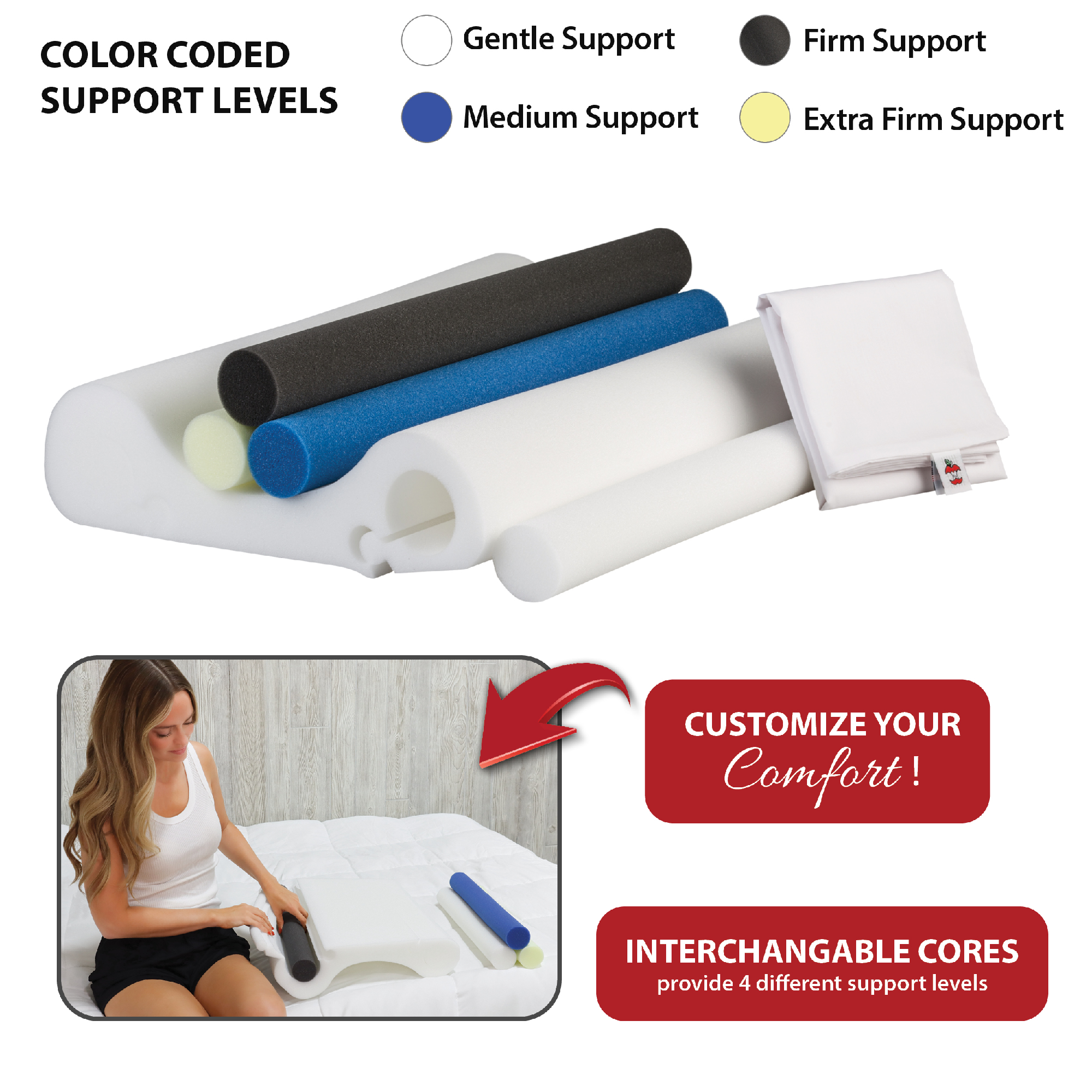 Double Core Select Foam Cervical Pillow | Helps Alleviate Headaches