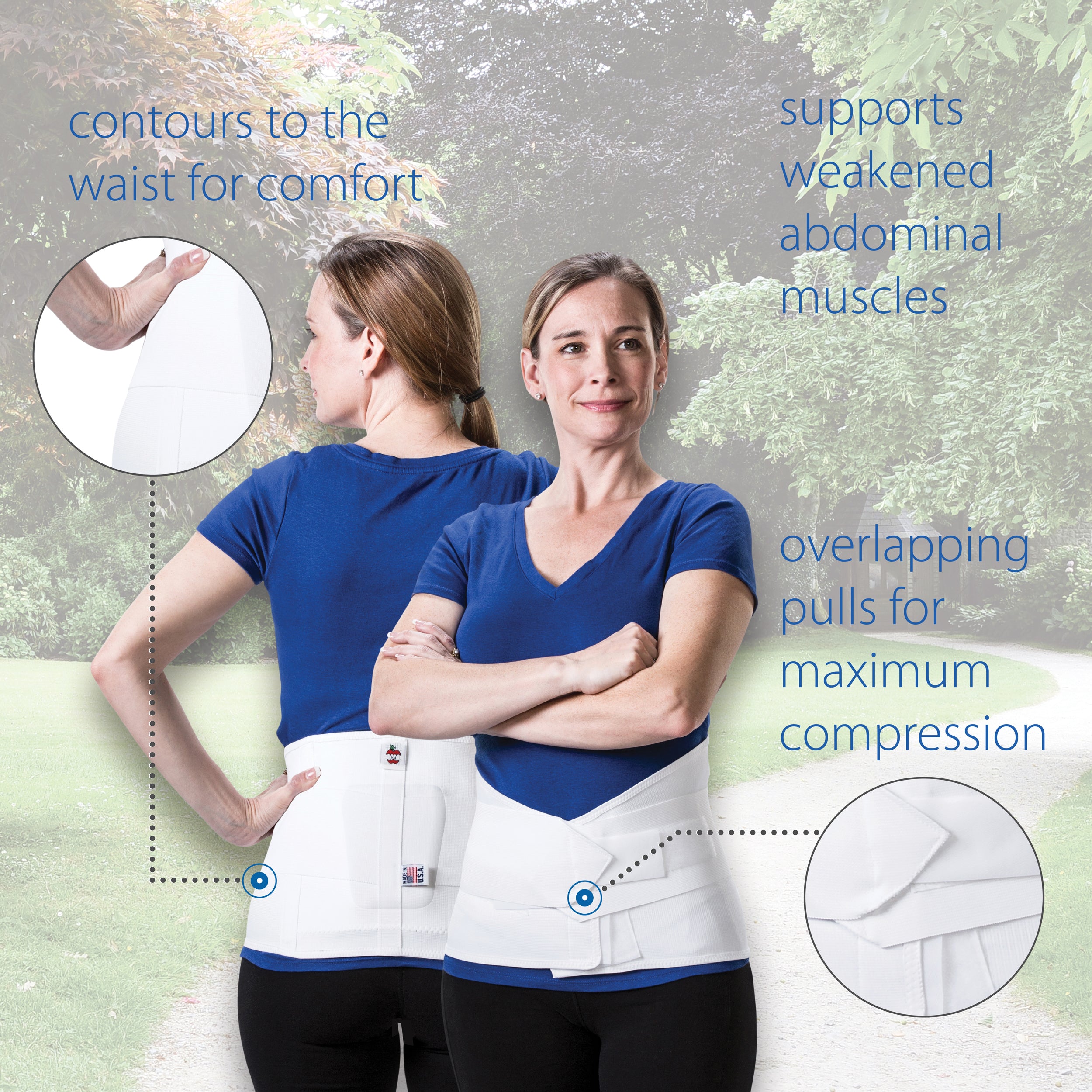 Triple Action Elastic Back Support w/ Pad | Helps Relieve Back Pain