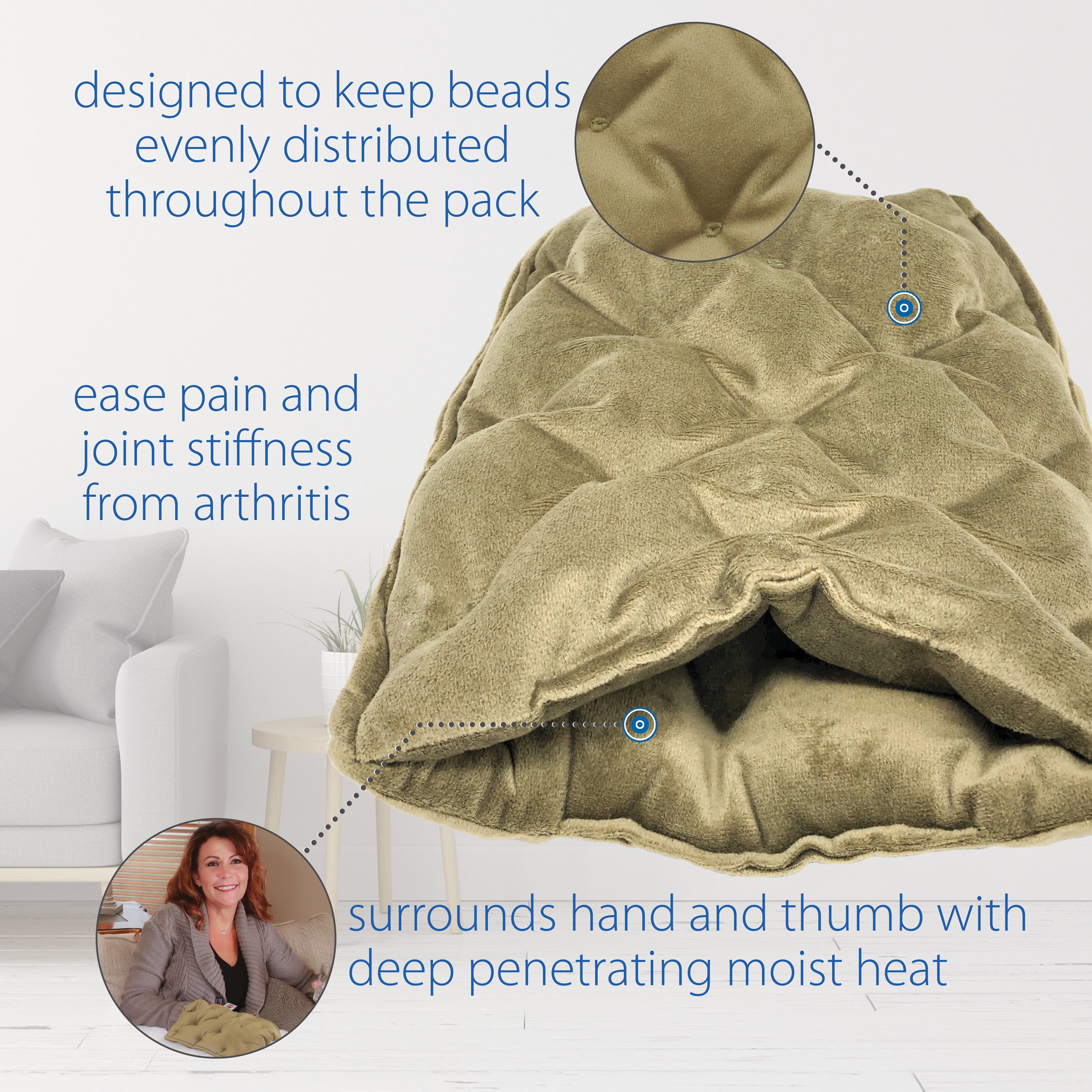 MicroBeads Arthritis Mitt Moist Heat Therapy Pack