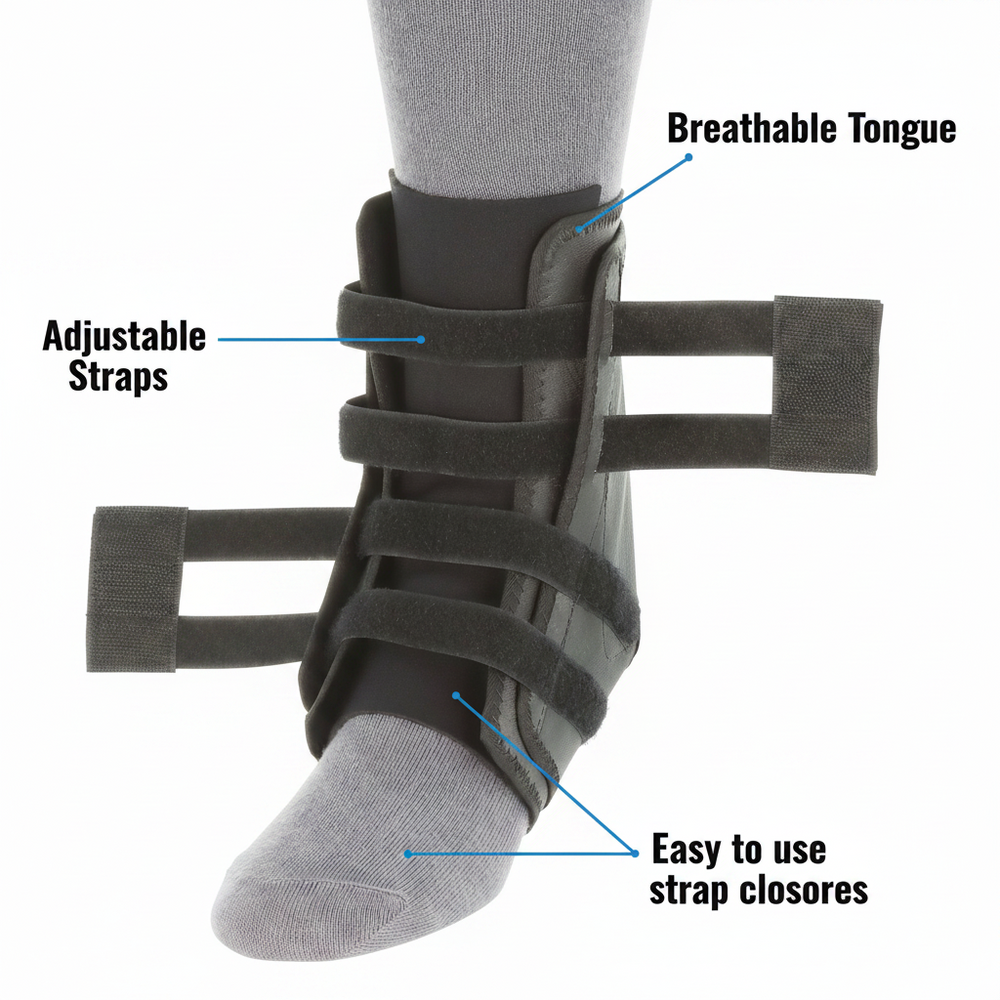 Swede-O Easy Lok Ankle Brace | Support for Weak or Injured Ankles