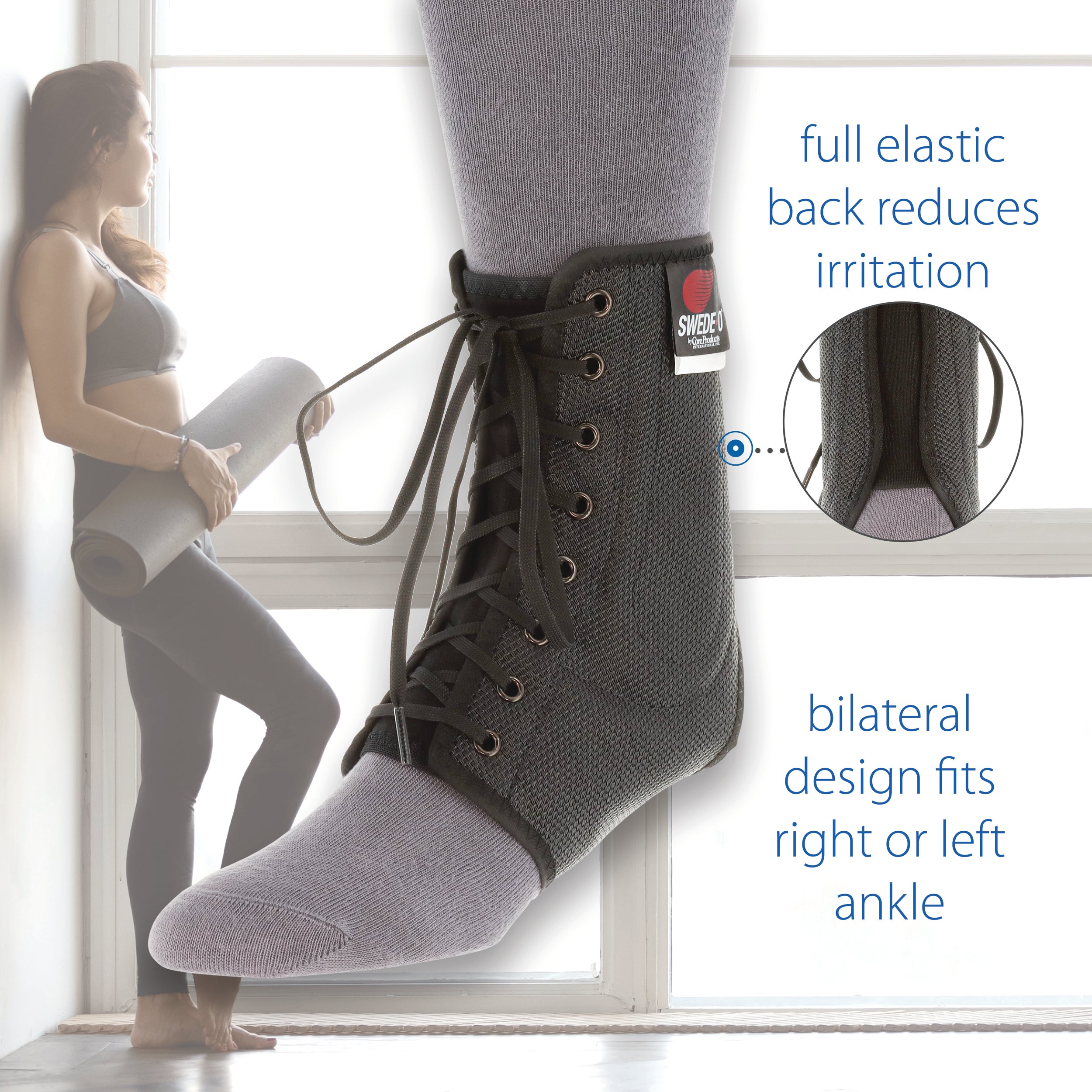Swede-O Lightweight Trim Lok Ankle Brace | Fits Comfortably in Shoe