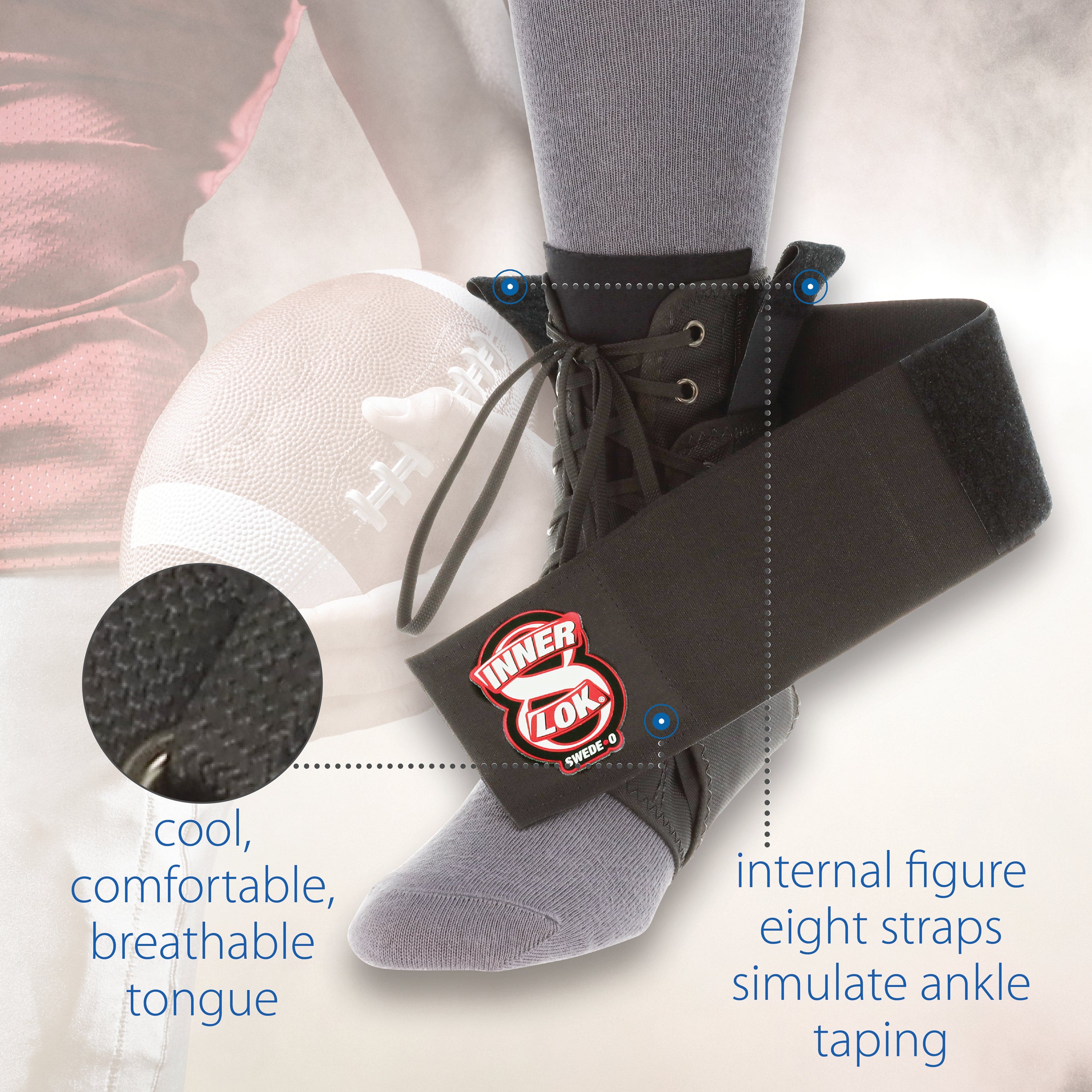 Swede-O Inner Lok 8 Ankle Brace | Comfortable Support