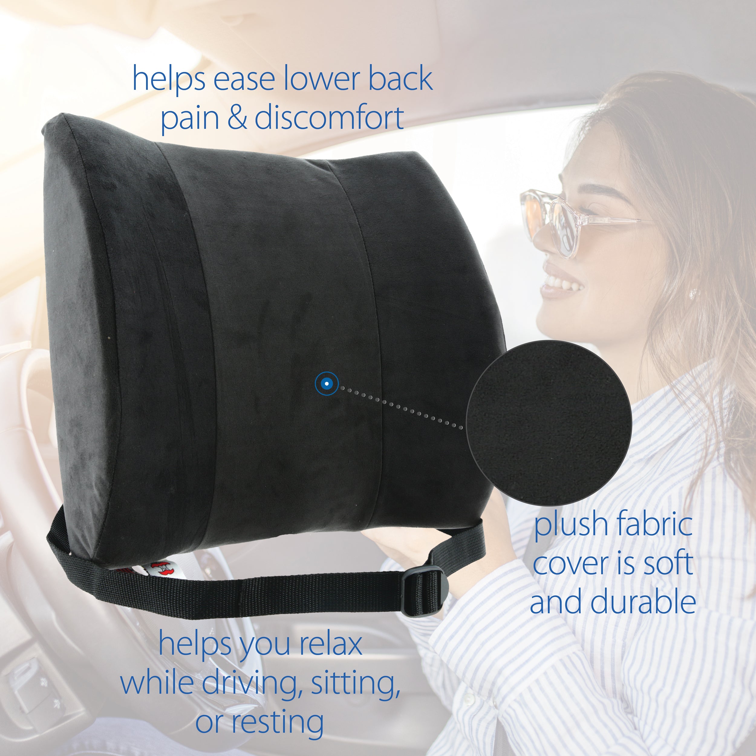 Sitback Rest Deluxe Lumbar Support Cushion