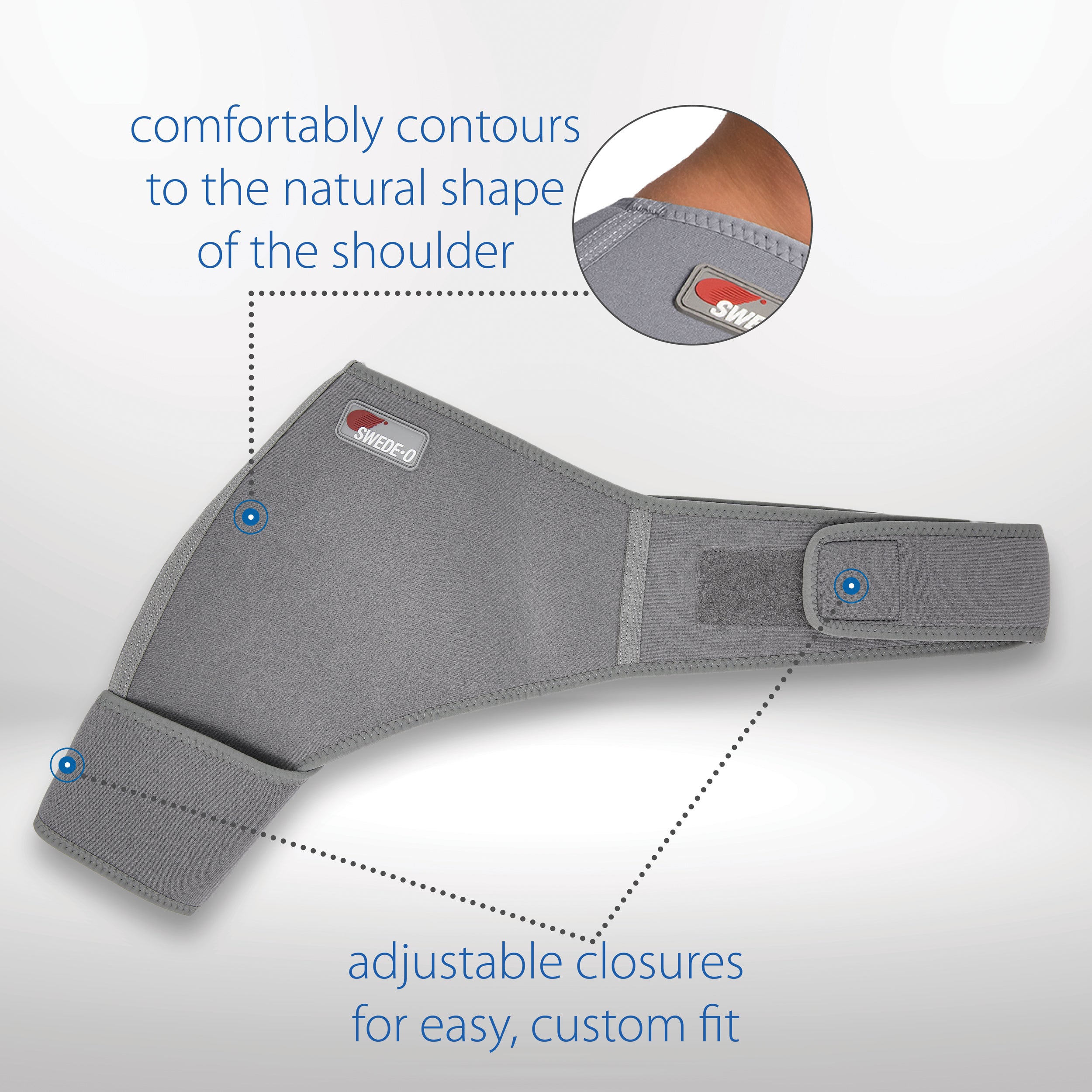 Swede-O Adjustable Thermal Vent Shoulder Wrap for Injury or Surgery