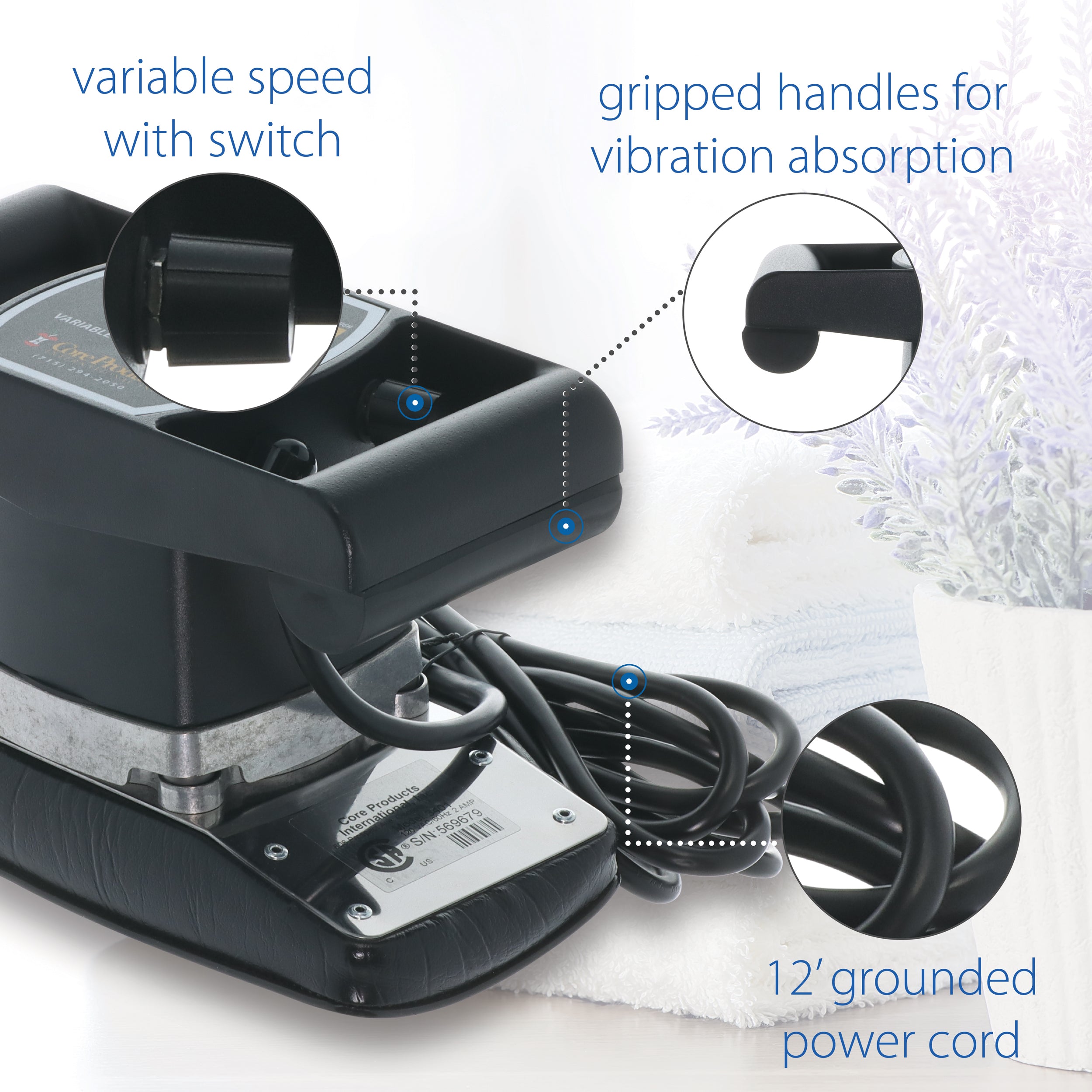 Jeanie Rub Massager & Sheepskin Pad Cover Combo Bundle