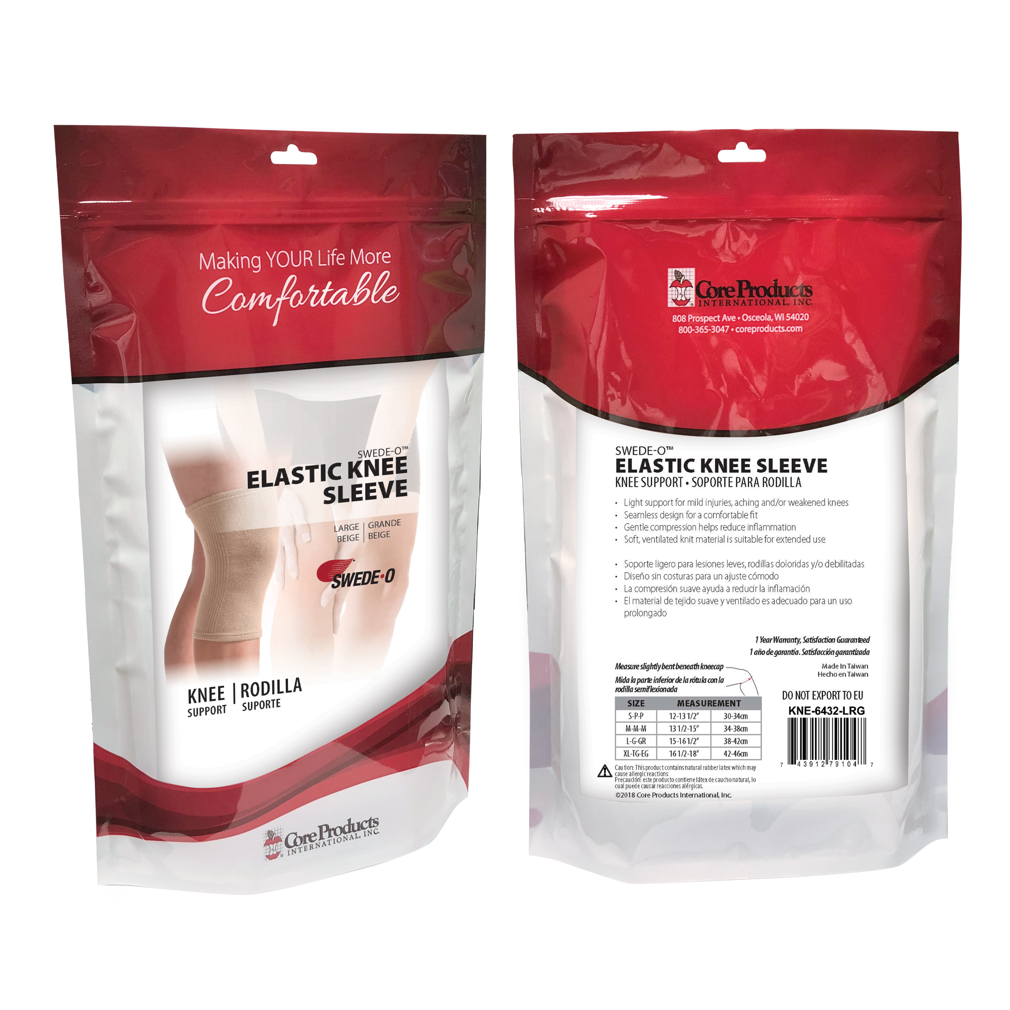 Swede-O Elastic Knee Support