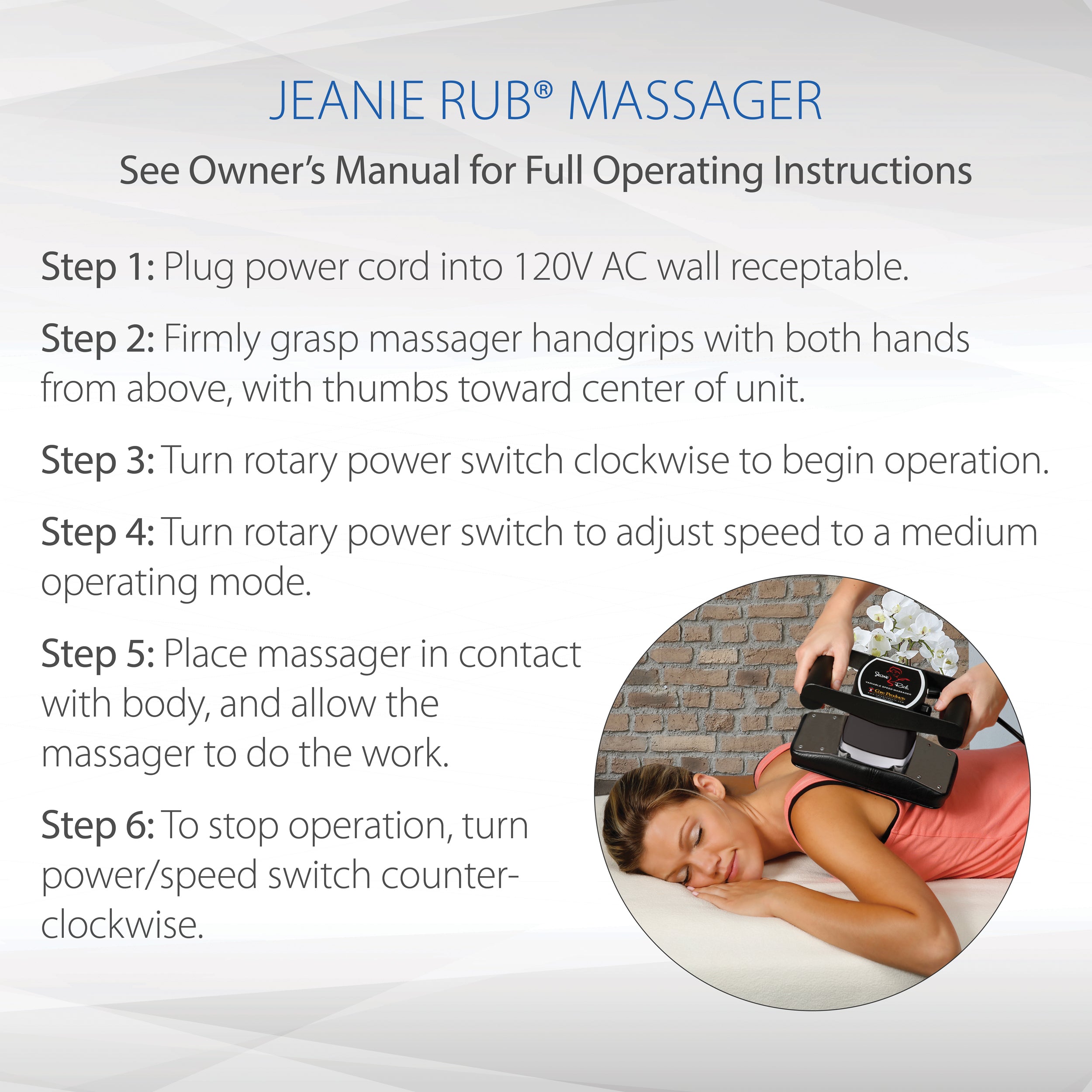 Jeanie Rub Massager - Deluxe Package