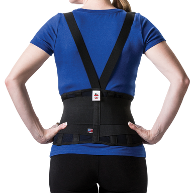 iMucci Industrial Back Support for Men and Women, Lower Back Brace with  Attached Suspenders for Work, Lifting, Stabilizing Lumbar Support Belt 